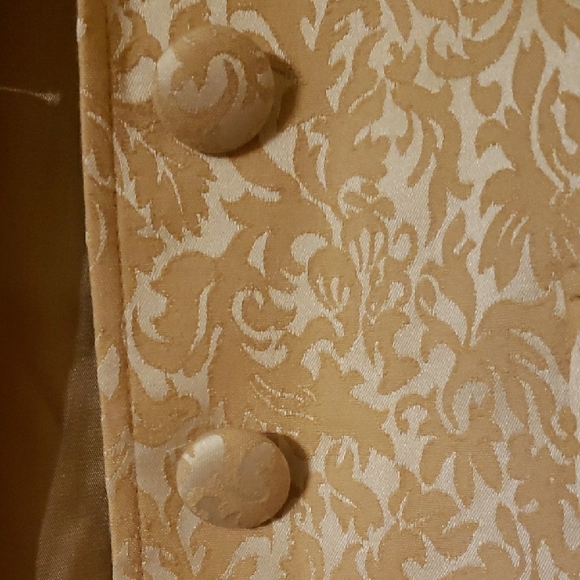 Casual Corner Cream Ivory Jacquard Textured Duster Long Blazer Elegant - Picture 3 of 5